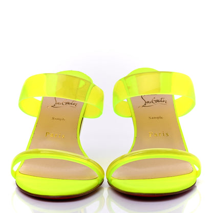 Christian Louboutin PVC Ovida 85 Slide Sandals 39.5 Yellow 2 of 10