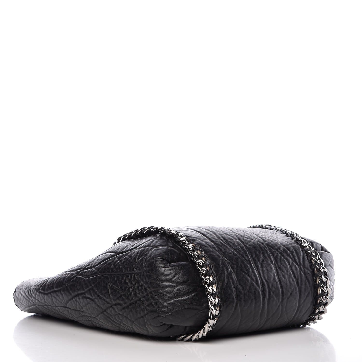 Stella McCartney Shaggy Deer Shearling Chain Falabella Tote Black 4 of 17
