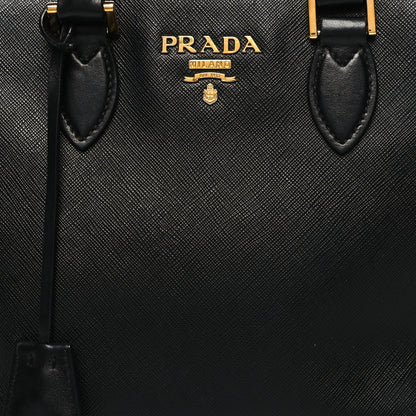 Prada Saffiano Metal Top Handle Black 7 of 9