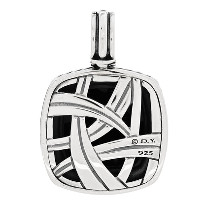 David Yurman Sterling Silver Black Onyx 16mm Albion Enhancer Pendant 3 of 3