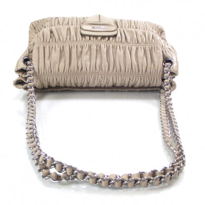 Prada Nappa Ruched Shoulder Bag Visone 5 of 9