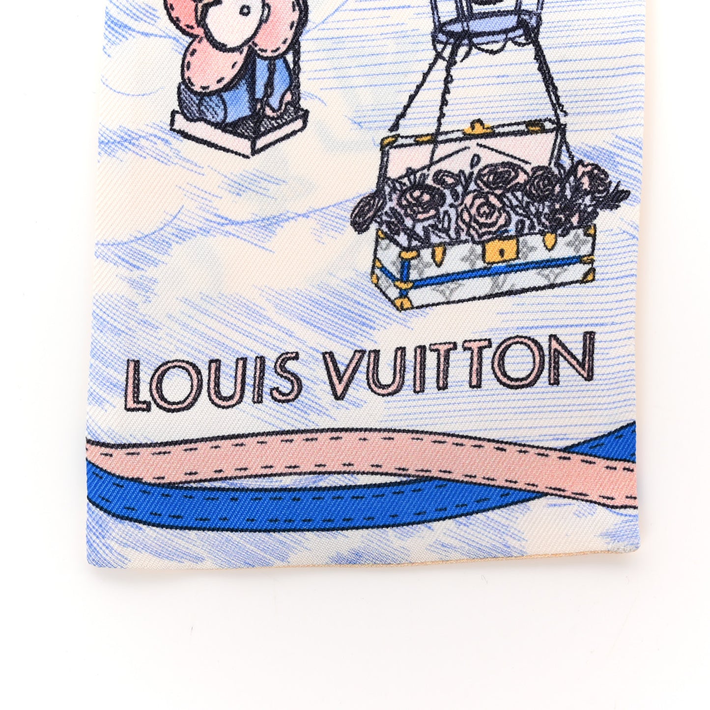 Silk Monogram Up And Away Bandeau Light Blue