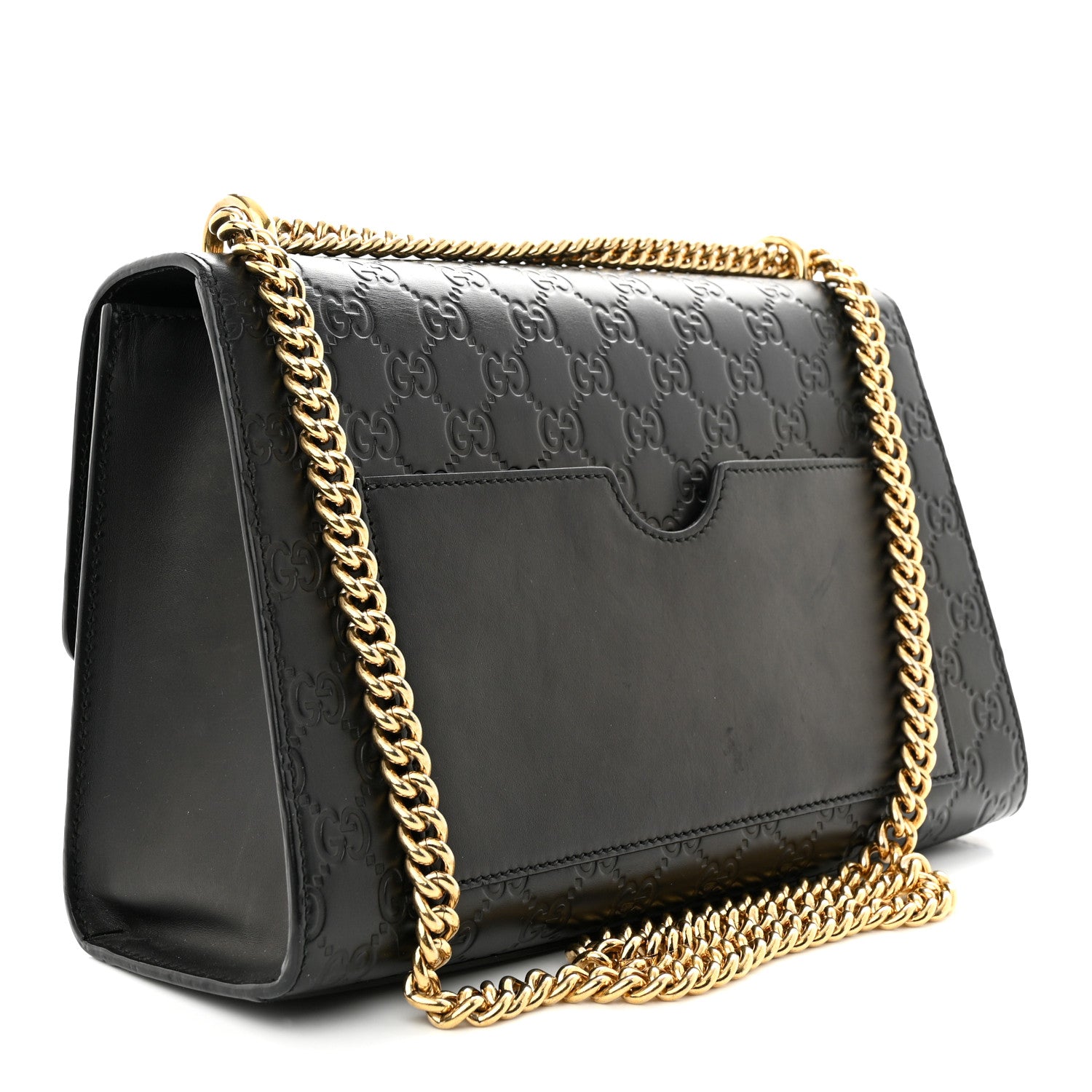 Gucci Guccissima Medium Padlock Shoulder Bag Black 2 of 13