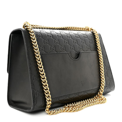Gucci Guccissima Medium Padlock Shoulder Bag Black 2 of 13