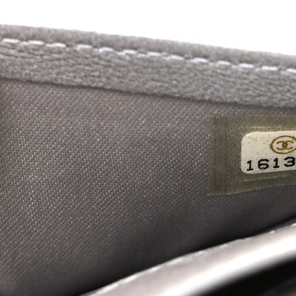 Chanel Lambskin Camellia Embossed Zip Around Organizer Wallet Black 8 of 9