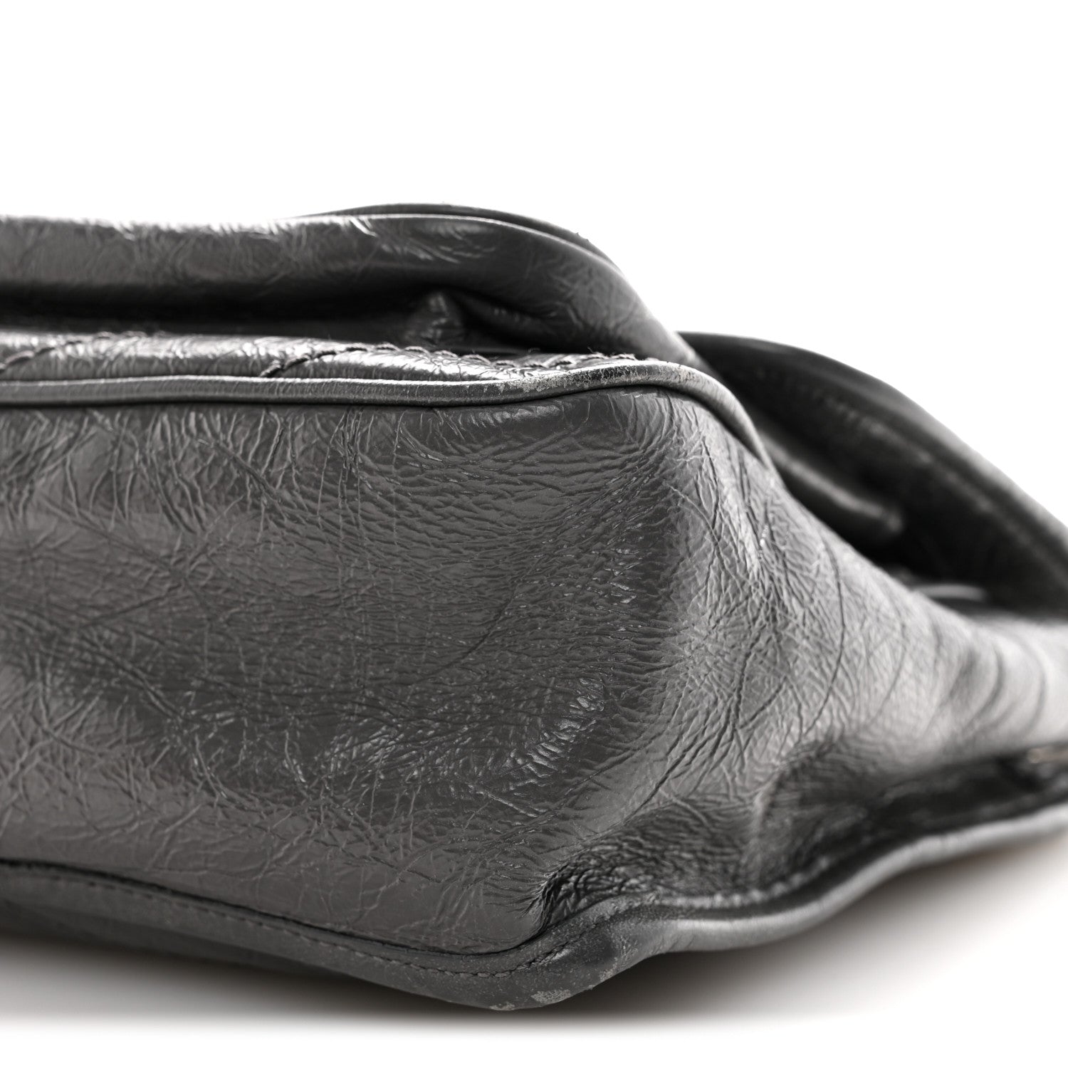 Saint Laurent Crinkled Calfskin Matelasse Monogram Medium Niki Chain Satchel Fog 10 of 12