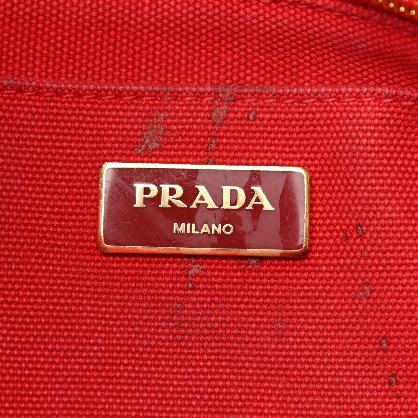 Canapa Small Logo Tote Rosso