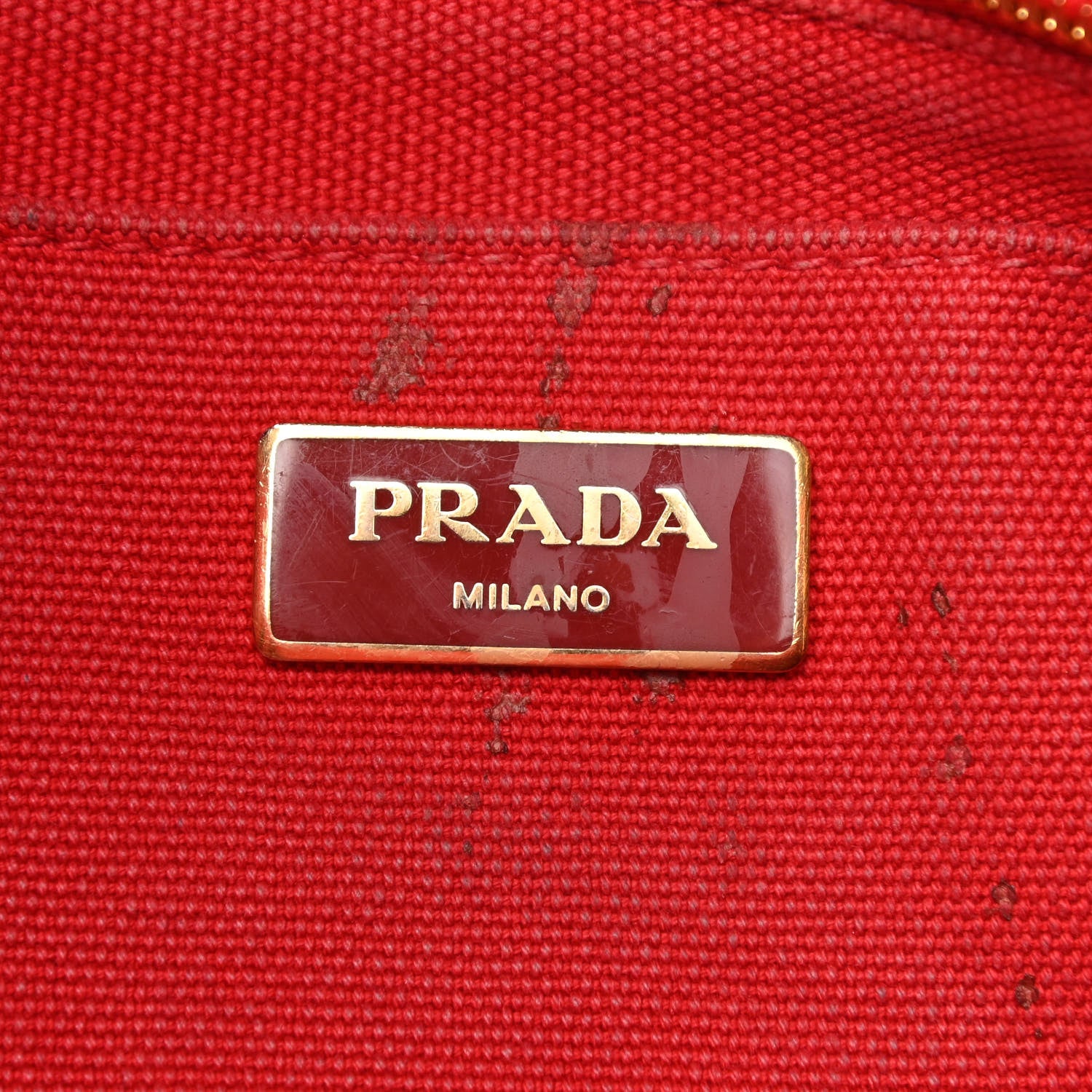 Prada Canapa Small Logo Tote Rosso 5 of 22