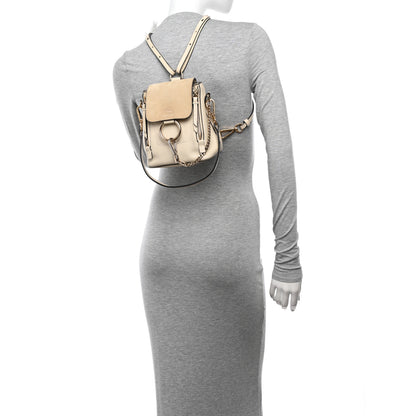 Chloe Suede Calfskin Mini Faye Backpack Off White 3 of 14
