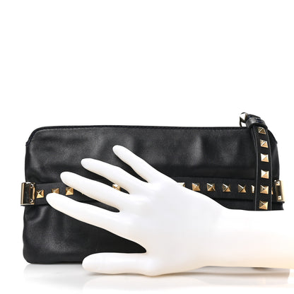 Valentino Garavani Nappa Rockstud Wristlet Clutch Black 2 of 6