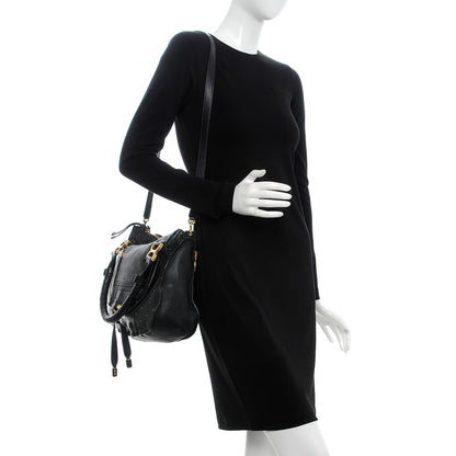 Chloe Calfskin Studded Medium Marcie Satchel Black 2 of 11