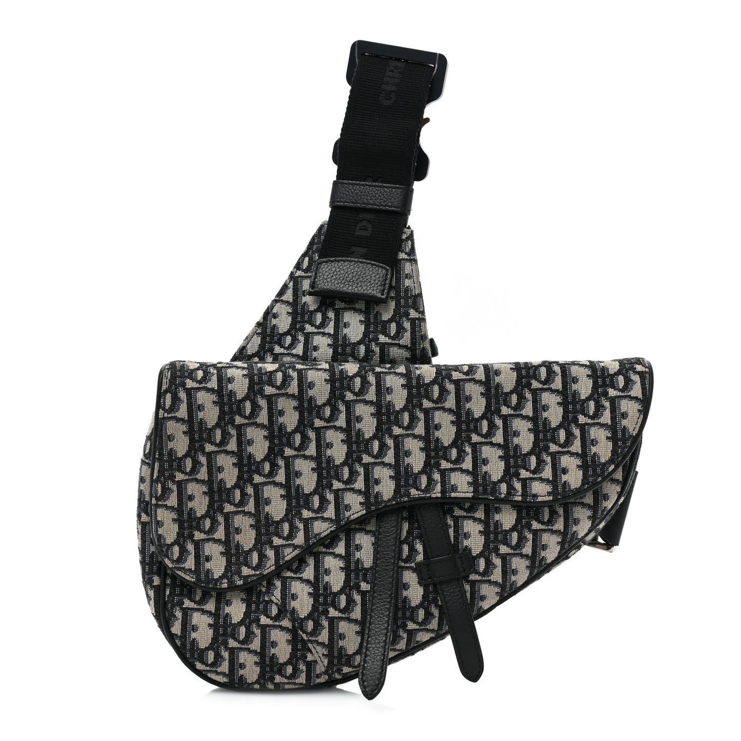 Oblique Mens Saddle Bag Black