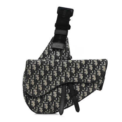 Christian Dior Oblique Mens Saddle Bag Black 1 of 9