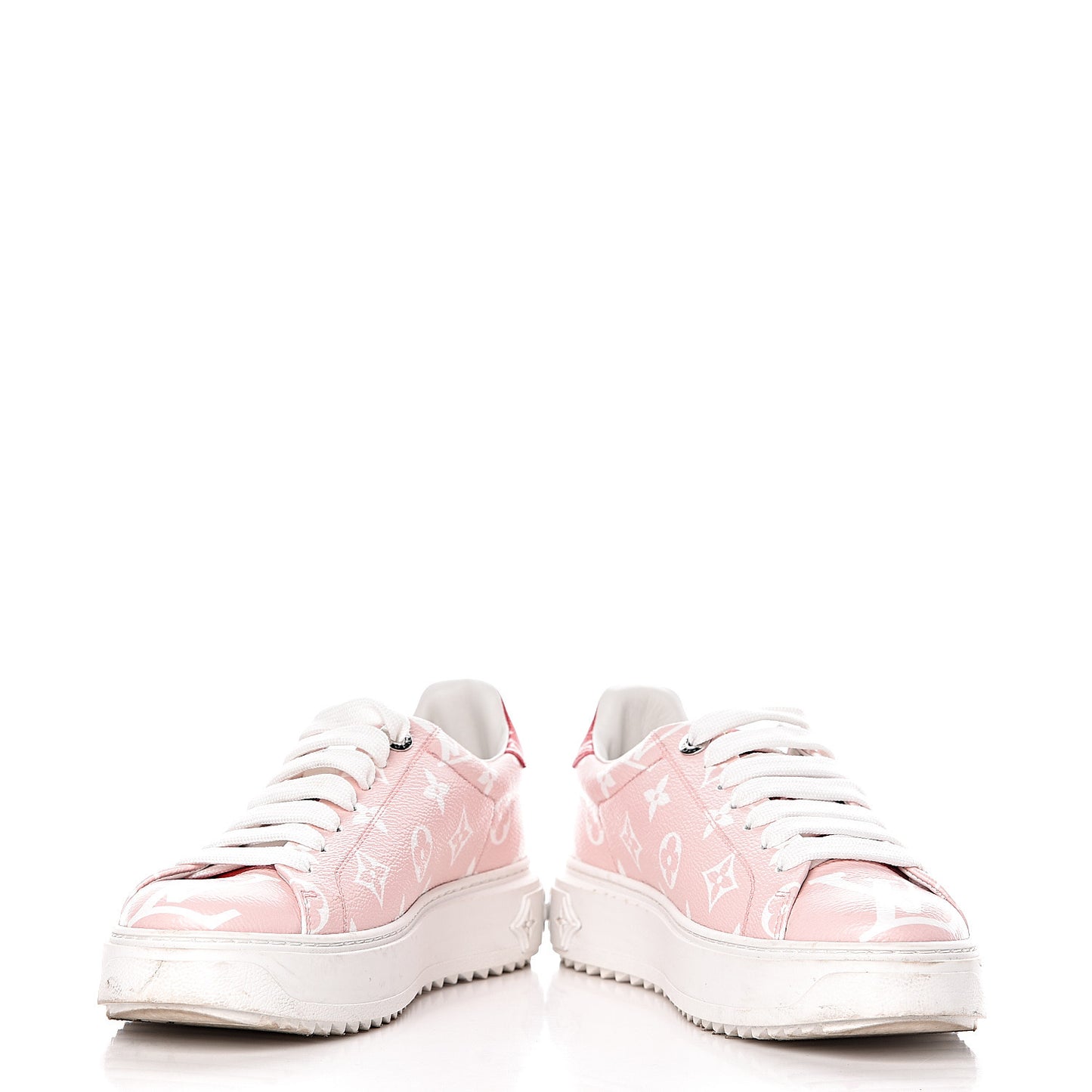 Monogram Giant Time Out Sneakers 37 Rose Rouge
