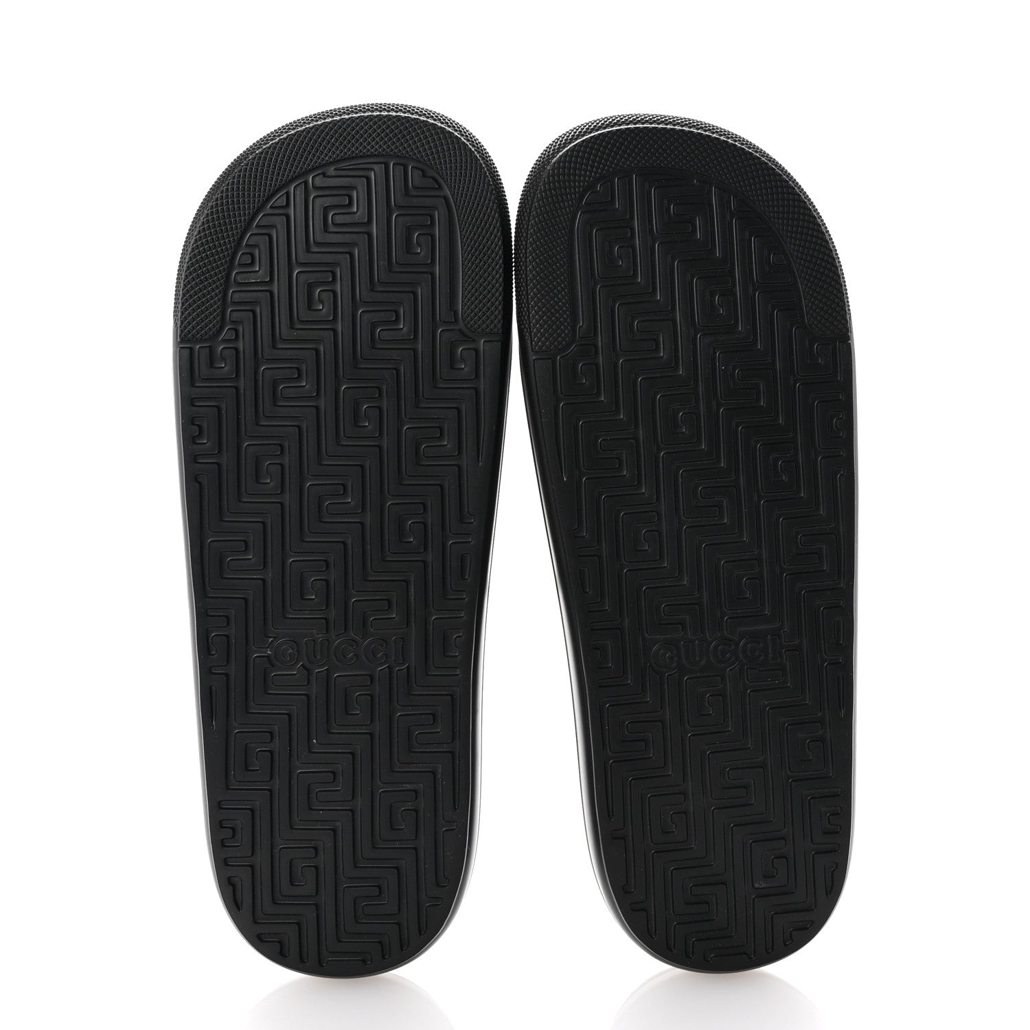 Gucci Rubber Interlocking G Pursuit Mens Slide Sandals 9 Black White 6 of 10
