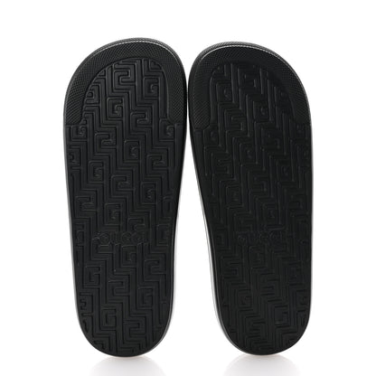 Gucci Rubber Interlocking G Pursuit Mens Slide Sandals 9 Black White 6 of 10