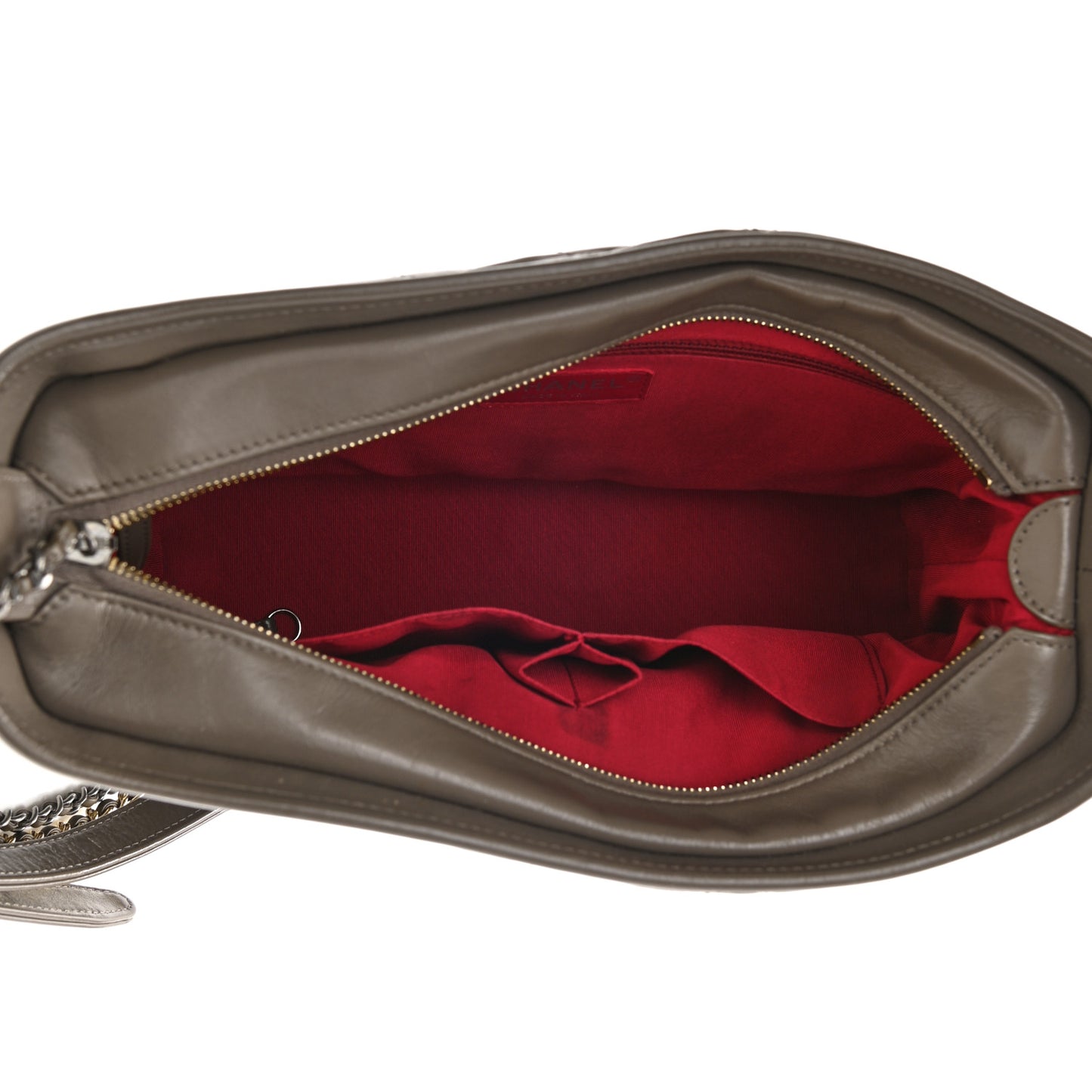 Aged Calfskin Quilted Medium Gabrielle Hobo Grey