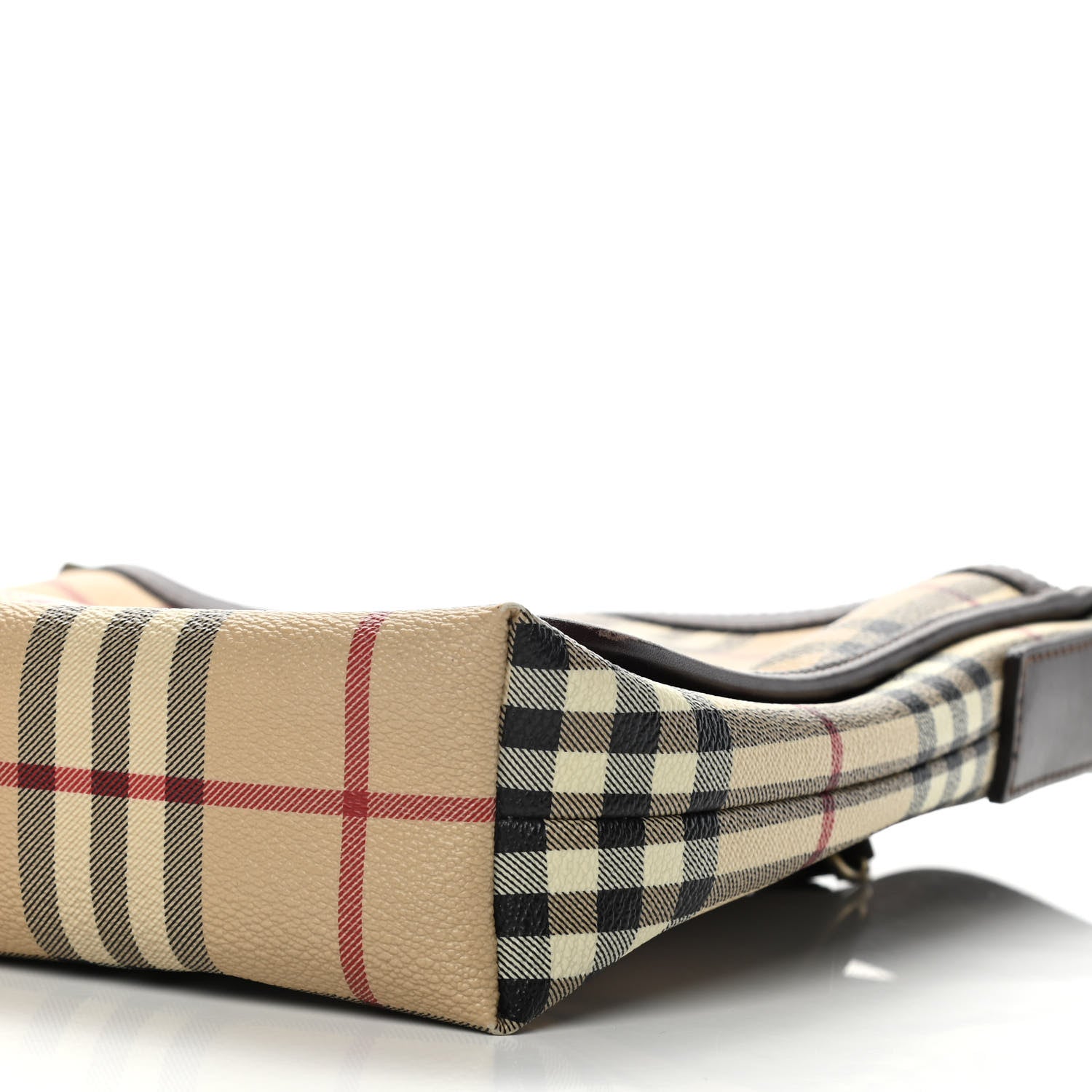 Burberry Haymarket Check Crossbody Messenger Bag Brown 6 of 16