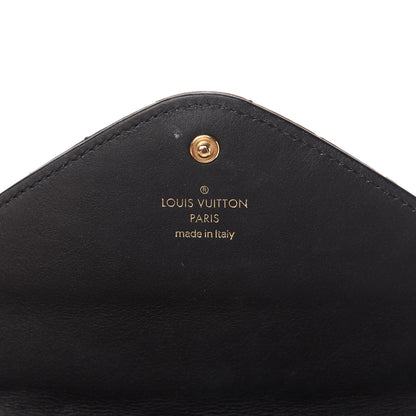 Louis Vuitton Calfskin Love Lock New Wave Long Wallet Black 7 of 9
