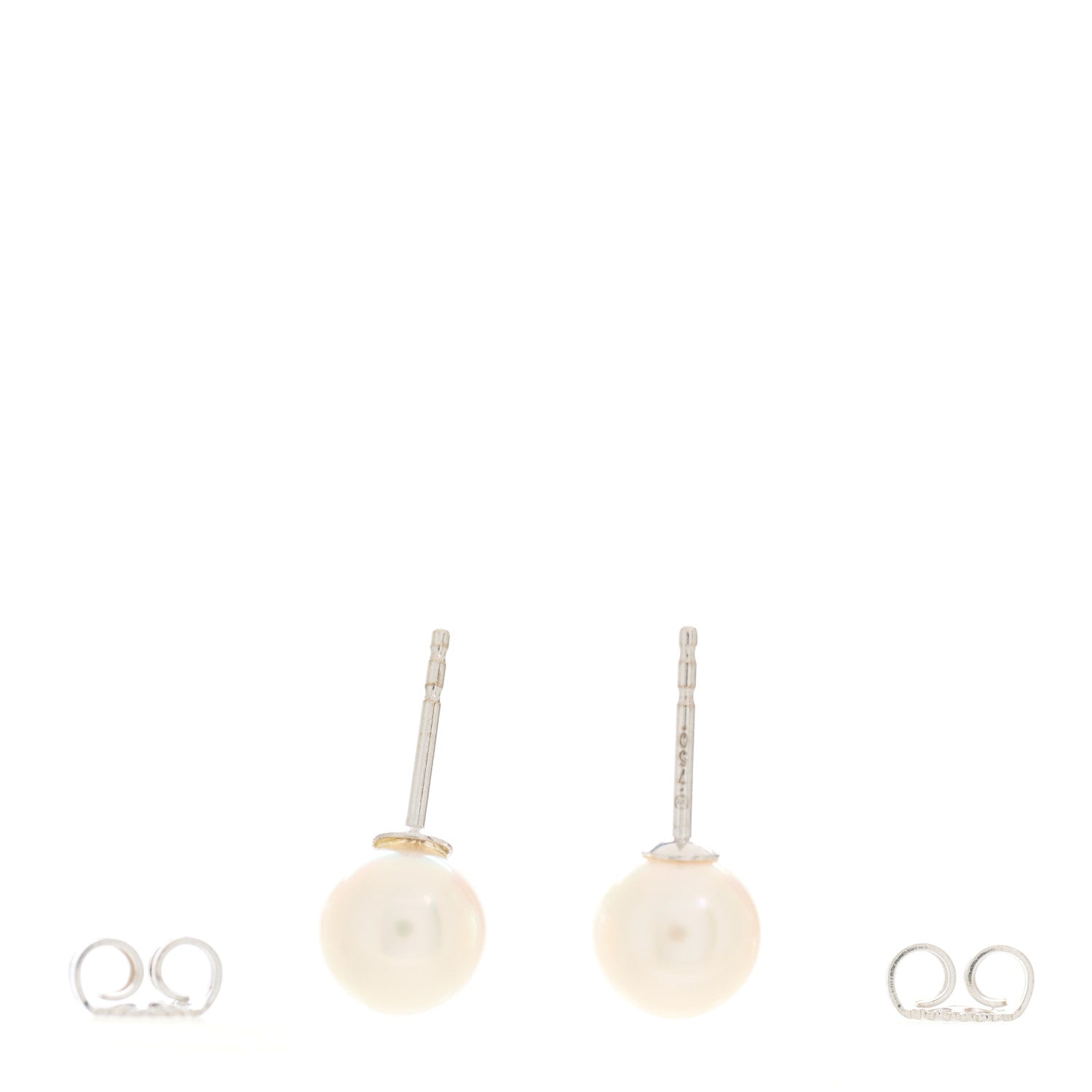 Mikimoto 18K White Gold Akoya Pearl 7-7.5mm Stud Earrings 3 of 5