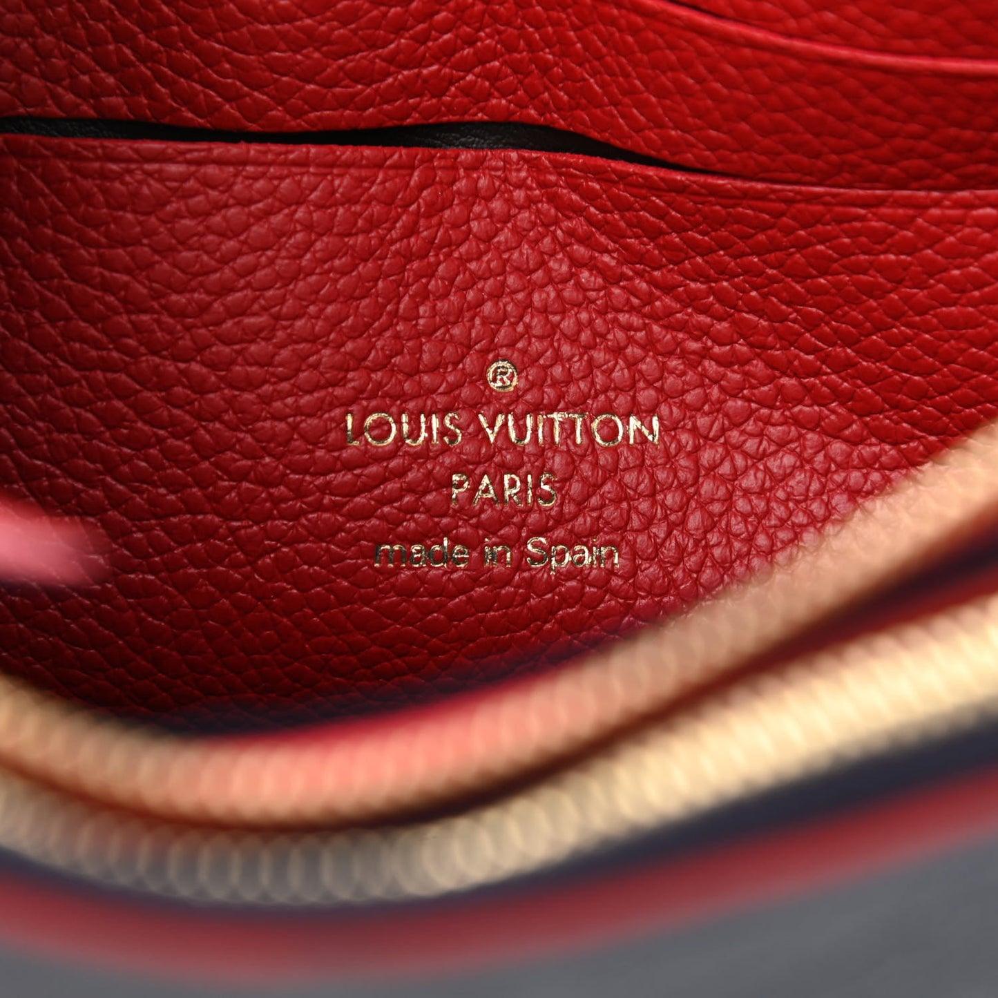 Empreinte Double Zip Pochette Marine Rouge