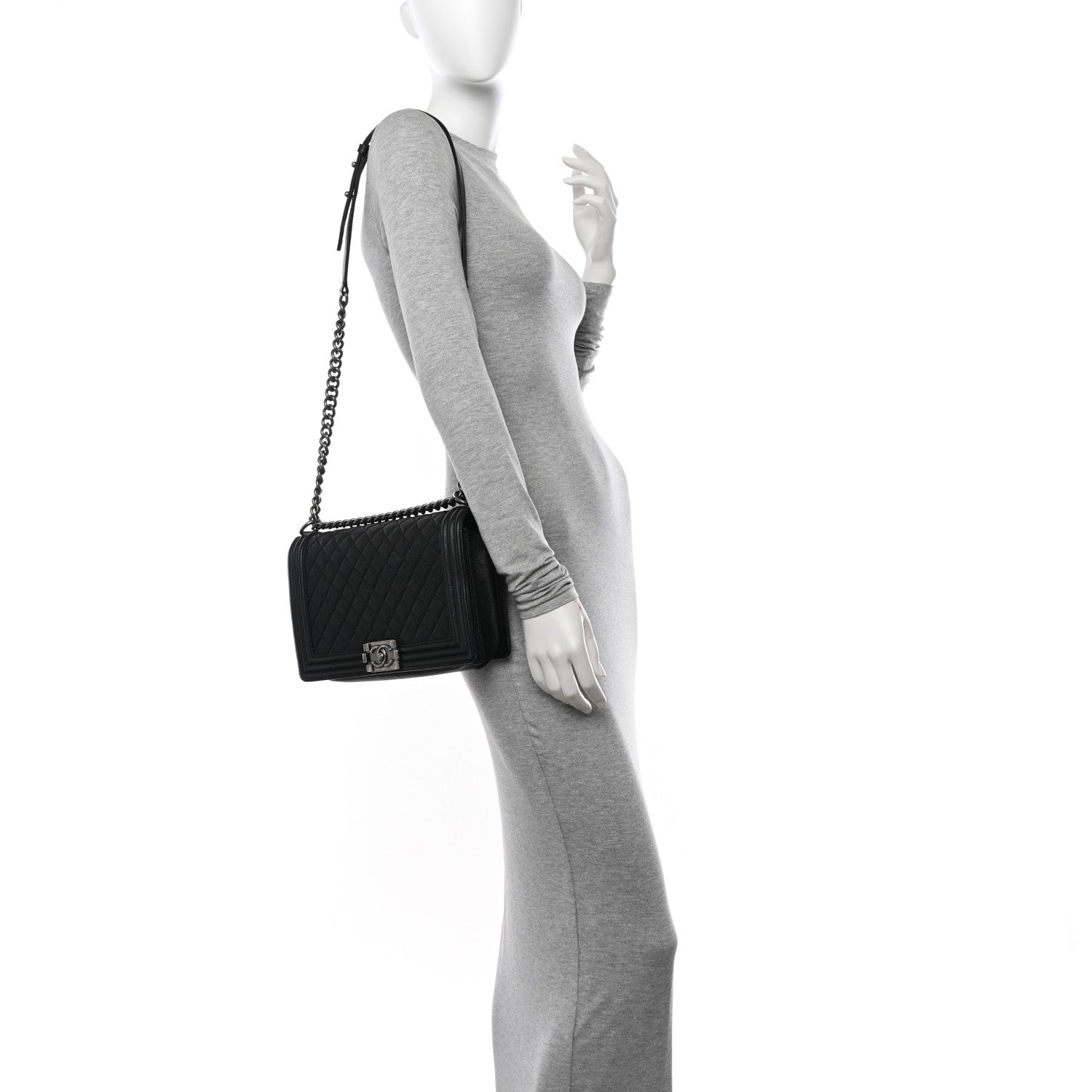 Chanel Caviar Quilted New Medium Boy Flap Black 2 of 11