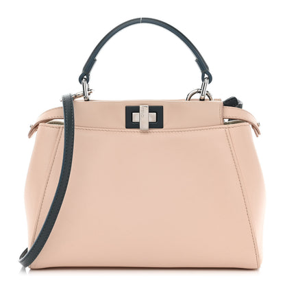 Fendi Nappa Colorblock Mini Peekaboo Iconic Satchel Soap Amazzonia Opal 1 of 8