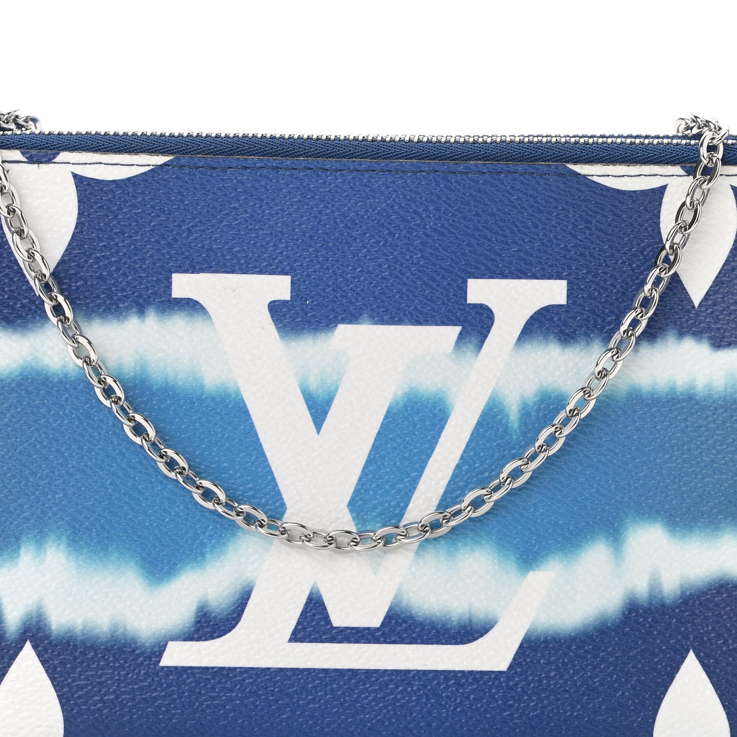 Louis Vuitton Monogram Giant Escale Double Zip Pochette Blue 9 of 12
