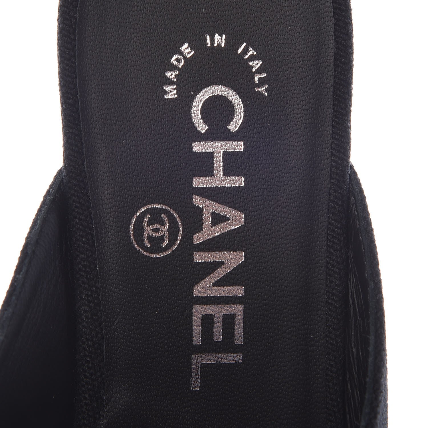 Chanel Fabric Velvet Cap Toe Mules 36 Black 6 of 9