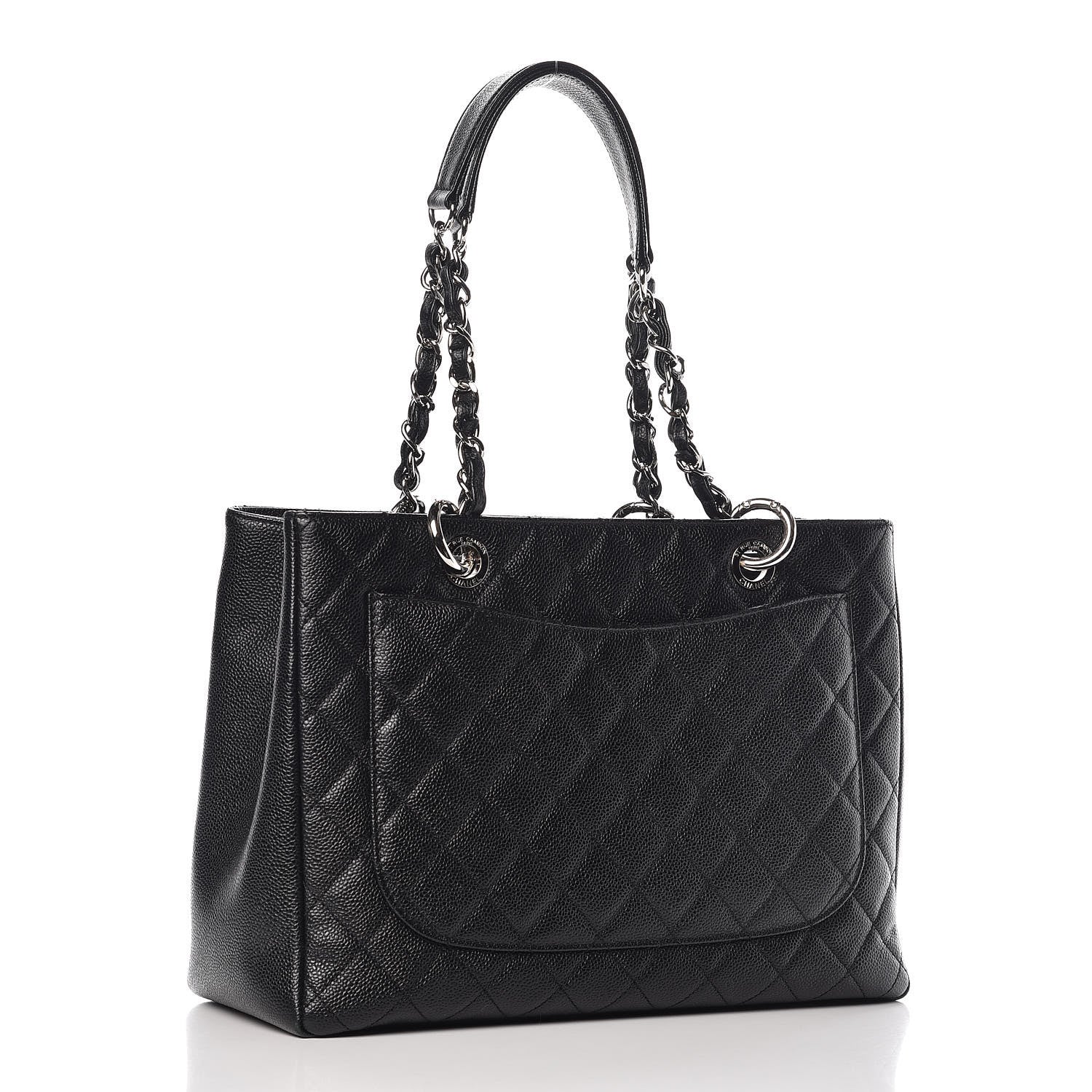 Chanel Caviar Quilted Grand Shopping Tote GST Black 3 of 12