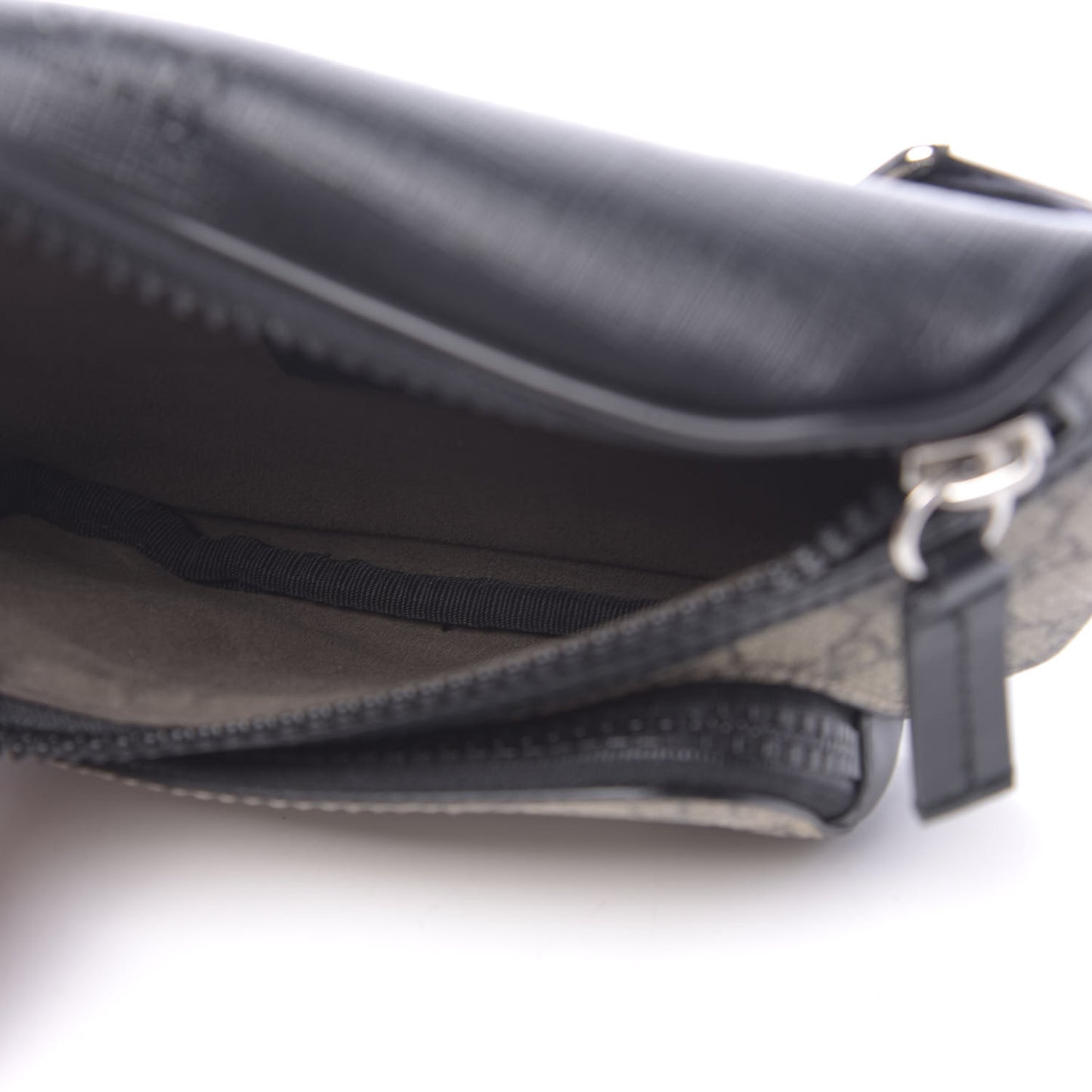 GG Supreme Monogram Belt Bag Black