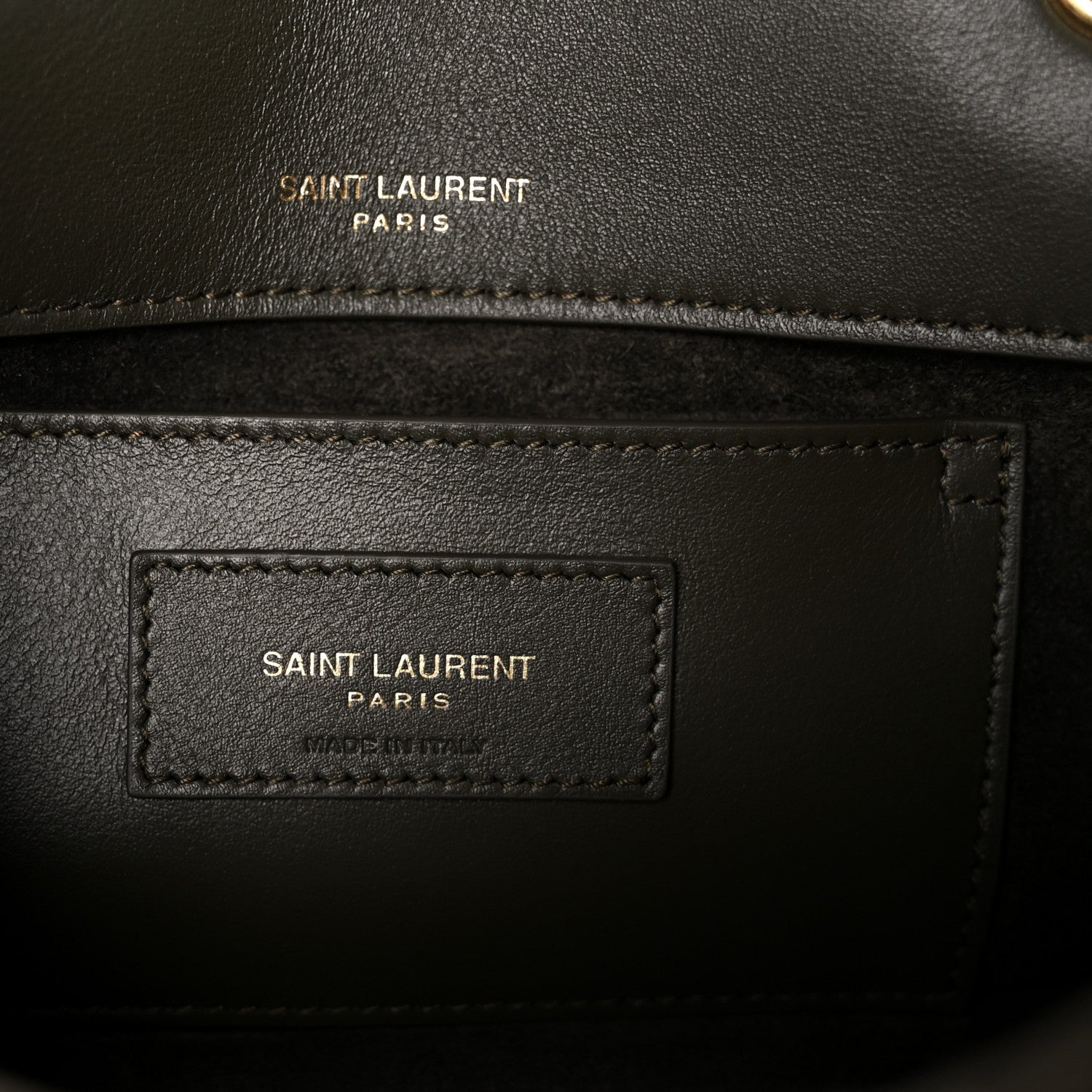 Saint Laurent Shearling Monogram Small Jamie Grainy Moss 7 of 11