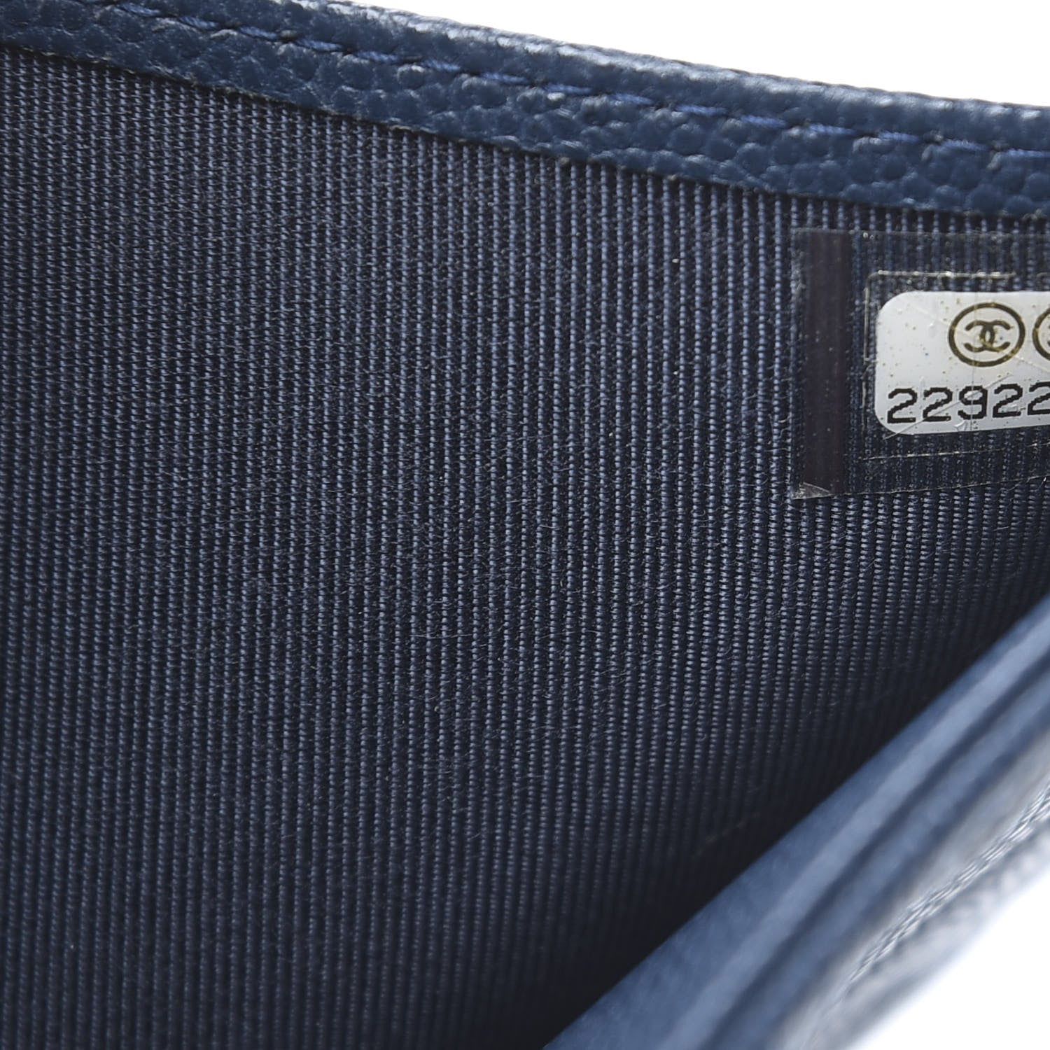 Chanel Caviar Quilted Compact Flap Wallet Navy 8 of 9