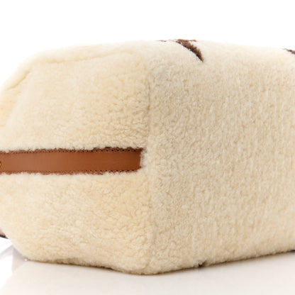 Louis Vuitton Monogram Shearling Speedy Bandouliere 25 Cream Brown 10 of 11