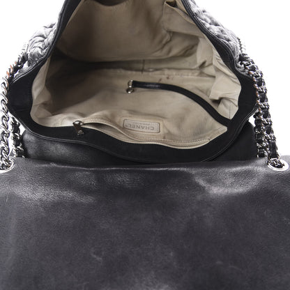 Chanel Washed Lambskin Quilted Maxi Chain Around Flap Black 4 of 12
