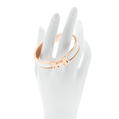 Hermes Enamel Narrow Clic Clac H Bracelet PM White 2 of 5