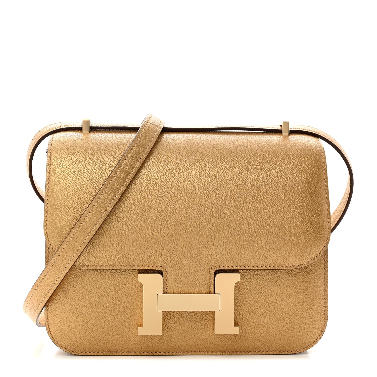 Hermes Metallic Chevre Chamkilight Constance 18 Dore 1 of 10