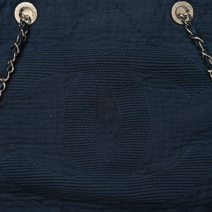 Chanel Canvas Large Double Face Shopping Tote Navy 8 of 10