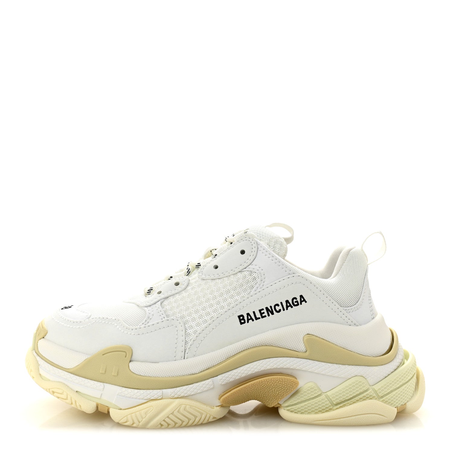 Balenciaga Fabric Mesh Womens Triple S Sneakers 38 White 1 of 10