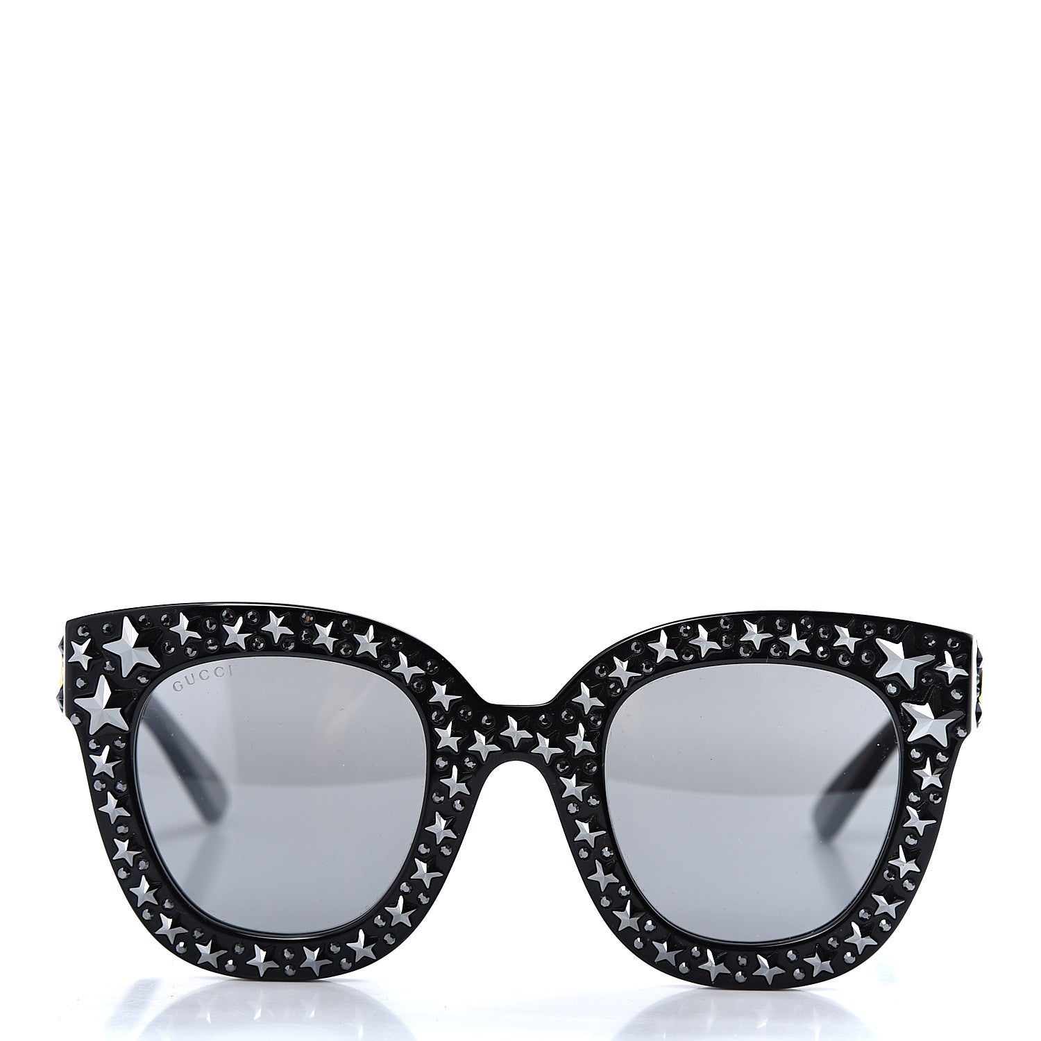 Gucci Acetate Stars Cat Eye Sunglasses GG0116S Black 2 of 8