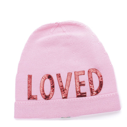 Gucci Wool Sequin Loved Beanie Hat L Pink 1 of 5