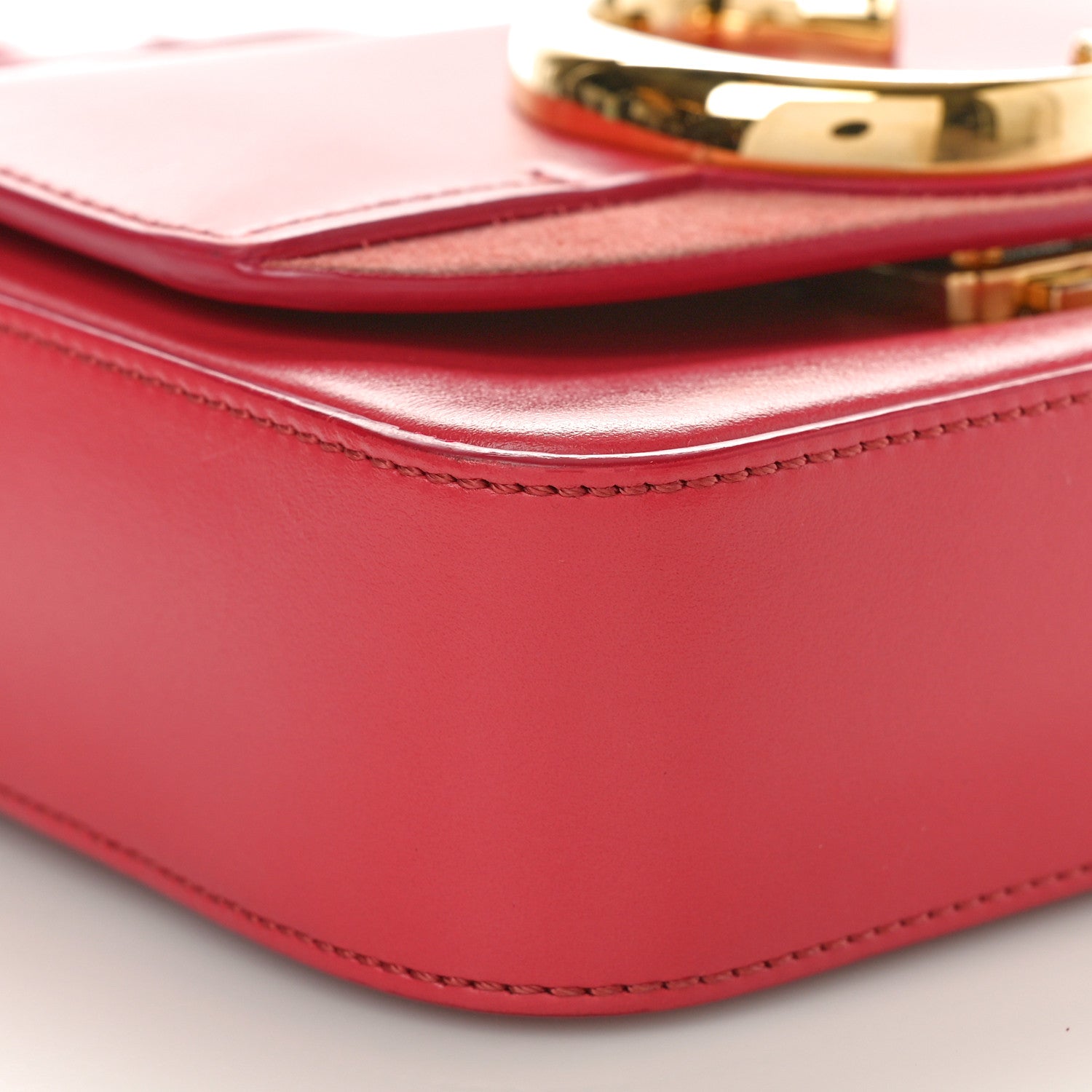 Chloe Shiny Calfskin Suede Mini C Double Carry Scarlet Pink 8 of 10