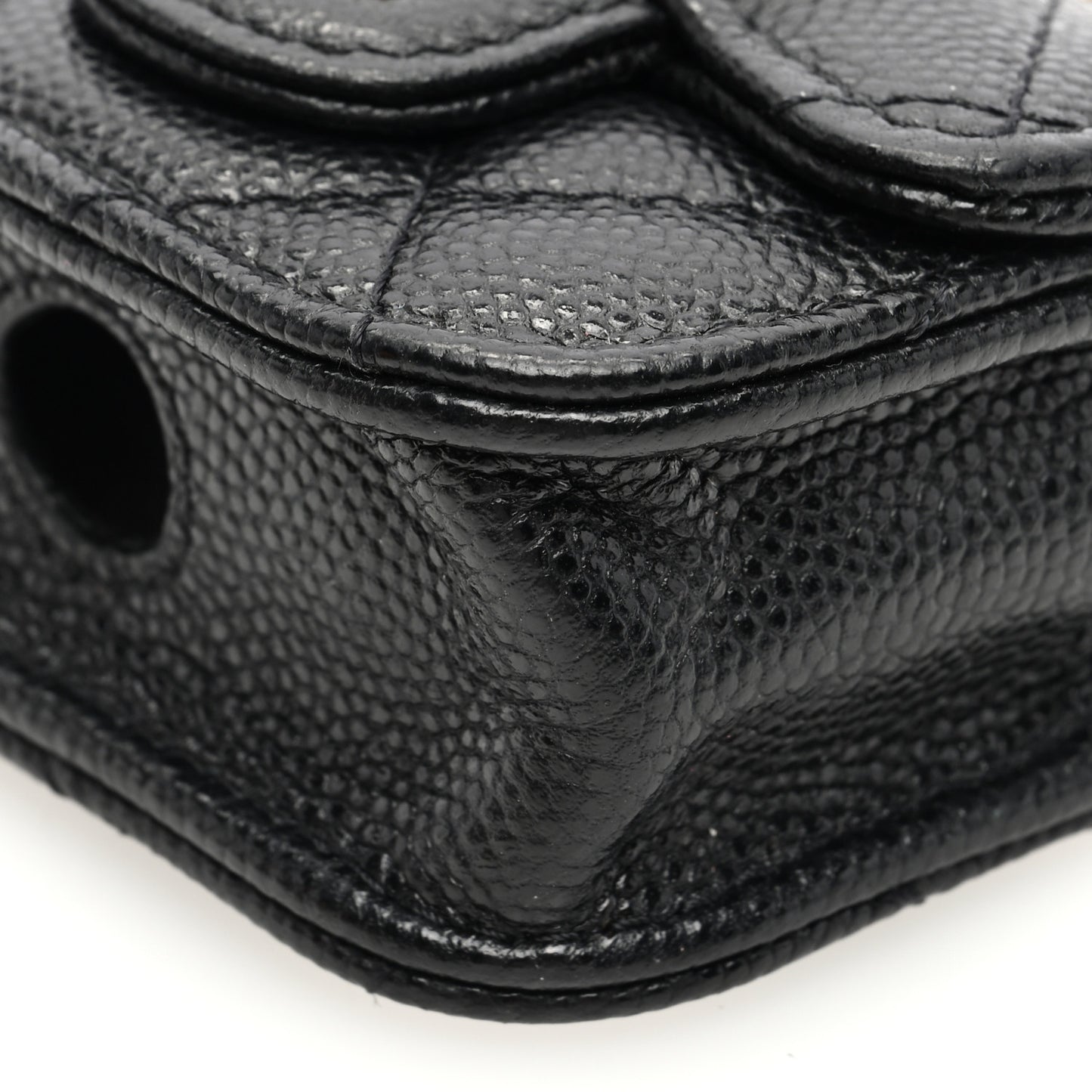 Caviar Quilted Airpods Pro Case Black