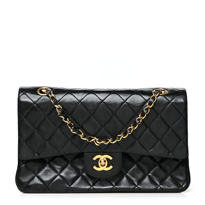 Chanel Lambskin Quilted Medium Double Flap Black 1 of 10