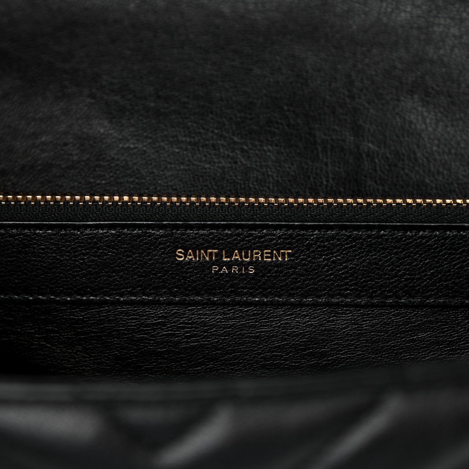 Saint Laurent Sheepskin Matelasse Chevron Monogram Large College Satchel Black 6 of 11