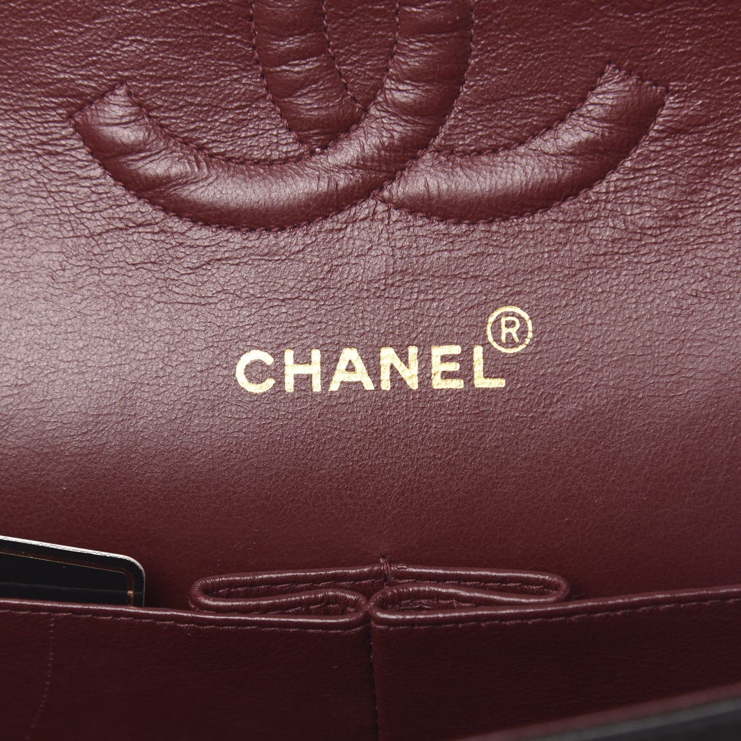 Lambskin Quilted Medium Double Flap Brown