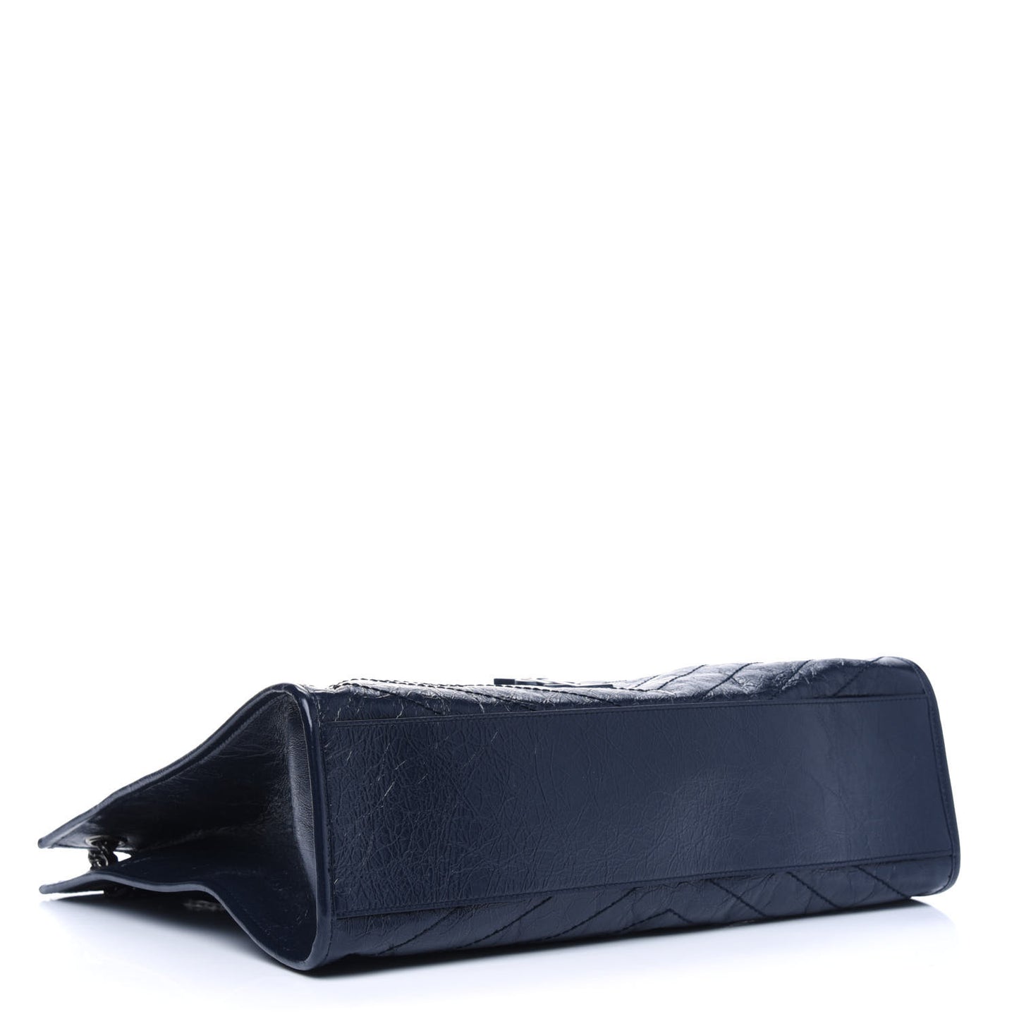 Crinkled Calfskin Matelasse Monogram Niki Shoulder Bag Deep Marine