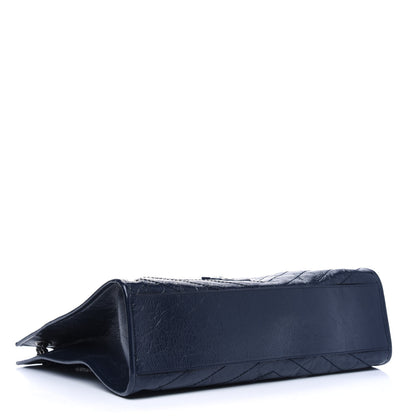 Saint Laurent Crinkled Calfskin Matelasse Monogram Niki Shoulder Bag Deep Marine 3 of 4
