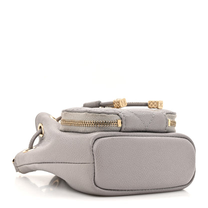 Chanel Caviar Quilted Mini CC Pocket Bucket Bag Grey 4 of 16