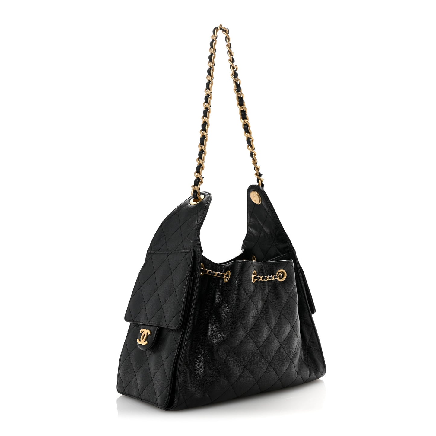 Caviar Quilted Small Chanel 25 Handbag Black